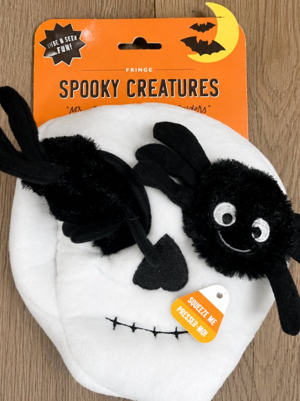 Fringe Studio Hide & Seek Dog Toy – Skull with Spiders | 4-Piece Set | NWT